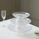 Set of 3 | Clear Pressed Contemporary Design Plastic Cake Stands With Bowl Base