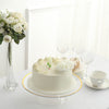 2 Pack | 12inch Clear With Gold Rim Disposable Pedestal Cake Stand