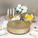 22inch Round Gold Embossed Cake Stand Riser, Matte Metal Cake Pedestal