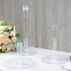 3-Tier Clear Acrylic Cake Stand Set, Cupcake Holder Dessert Pedestals
