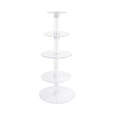 5-Tier Clear Acrylic Cupcake Tower Stand, Dessert Holder Display#whtbkgd