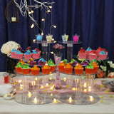 7-Tier Clear Acrylic Cake Stand Set, Cupcake Holder Dessert Pedestals
