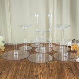 8-Tier Clear Acrylic Cake Stand Set, Cupcake Holder Dessert Pedestals
