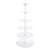 33inch 6-Tier Clear Acrylic Cupcake Tower Stand, Dessert Holder Display
