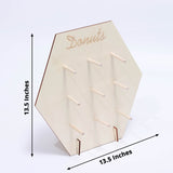 13Inch | Donut Bar Wall Display Stand Hexagonal Detachable Board Dessert Holder