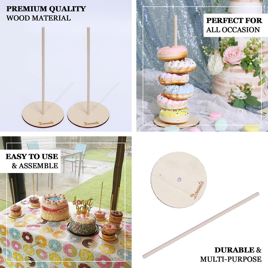 2 Pack | Donut Bar Display Stand Detachable Dessert Holder For Wedding Party
