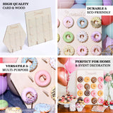19Inch Donut Bar Wall Display Stand Rectangle Detachable Board Dessert Holder