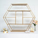 4ft Large Gold Metal Hexagonal Cake Dessert Display Stand, Wedding Arch Backdrop