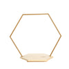 28inch Hexagon Wedding Arch Cake Stand, Metal Floral Centerpiece Display#whtbkgd
