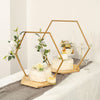 19inch Hexagon Wedding Arch Cake Stand, Metal Floral Centerpieces Display
