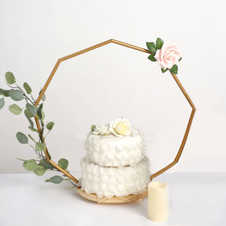 Create Unforgettable Centerpieces with the Nonagon Hoop Cake Stand