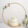 33Inch Round Wedding Arch Cake Stand, Metal Floral Centerpieces Display