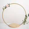 33Inch Round Wedding Arch Cake Stand, Metal Floral Centerpieces Display