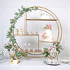 4ft Large Gold Metal Round Cake Dessert Display Stand, Wedding Arch Backdrop