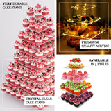 25inch Heavy Duty Acrylic Square 7-Tier Cake Stand, Dessert Display Cupcake Holder