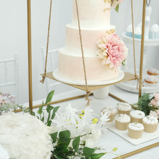 Versatile and Stylish Gold Cake Swing Stand for All Occasions