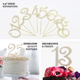 2.5inch Gold Rhinestone Monogram Number Cake Toppers, Numbers 0 - 9