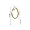 4.5inch Gold Rhinestone Monogram Number Cake Toppers, Numbers 0 - 9