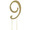 4.5inch Gold Rhinestone Monogram Letter and Number Cake Toppers