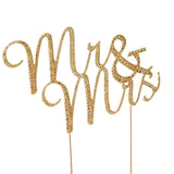 8inch Gold Rhinestone Monogram Mr & Mrs Cake Topper Wedding Banner#whtbkgd