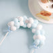 6"x11" Blue/White Mini Arch Shape Cotton Ball Cake Topper, Cake Decoration Supplies