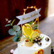 LED Light Up Wreath Happy Birthday Banner Cake Topper, Blinking Cake Decoration
