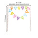 Multi-Color Happy Birthday Bunting Garland Cake Topper, Cake Banner Sign with Lavender Straws