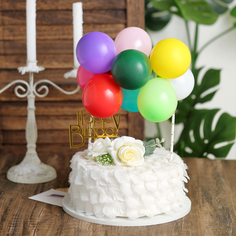 11 Pcs | Balloon Garland Cloud Cake Topper, Mini Cake Decorations - Assorted Colors
