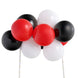 11 Pcs | Balloon Cake Topper Kit, Mini Balloon Garland Cloud Cake Decorations - Black, Red and White#whtbkgd