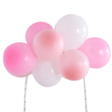11 Pcs | Balloon Garland Cloud Cake Topper, Mini Cake Decorations - Blush, Pink & White#whtbkgd