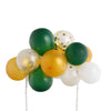 Confetti Balloon Garland Cloud Cake Topper, Mini Cake Decorations - Gold, Hunter Green & White#whtbkgd