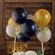 11 Pcs | Confetti Balloon Cake Topper Kit, Mini Balloon Garland Cloud Cake Decorations - Clear, Gold and Navy Blue