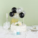 11 Pcs | Confetti Balloon Cake Topper Kit, Mini Balloon Garland Cloud Cake Decorations - Black, Silver and Clear
