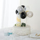 11 Pcs | Confetti Balloon Cake Topper Kit, Mini Balloon Garland Cloud Cake Decorations - Black, Silver and Clear