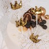 9 Pack | Gold Sequin Crown & Tutu Cupcake Cake Toppers, Princess Party Decor Supplies