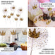9 Pack | Gold Sequin Crown & Tutu Cupcake Cake Toppers, Princess Party Decor Supplies