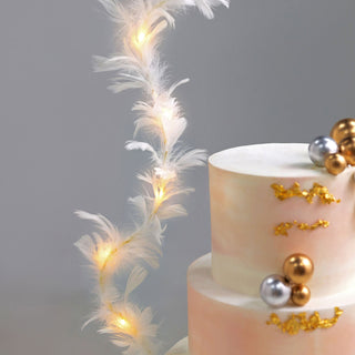 Add a Touch of Luxury: LED Feathers Cake Topper