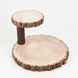 8inch 2-Tier Natural Elm Wood Slice Cheese Board Cupcake Stand, Rustic Centerpiece#whtbkgd