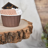 3-Tier Natural Wood Slice Cheese Board Cupcake Stand, Rustic Centerpiece - Assembly Tools Included
