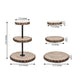 19inch 3-Tier Tower Natural Wood Slice Cheese Board Cupcake Stand, Rustic Centerpiece