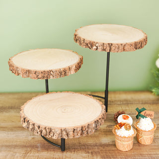 Enhance Your Wedding Decor with a Rustic Wood Slice Cake Stand