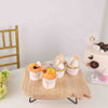 12inch Square Natural Wood Slice Cake Cupcake Stand, Cheese Board Serving Tray
