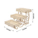 3-Tier 22inch Natural Wooden Laser Cutout Cupcake Stand Mini Cake Tray