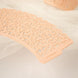 25 Pack | Blush Rose Gold Lace Laser Cut Paper Cupcake Wrappers, Muffin Baking Cup Trays