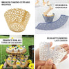 25 Pack | White Lace Laser Cut Paper Cupcake Wrappers, Muffin Baking Cup Trays