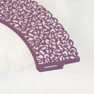 Enhance Your Event Decor with Purple Lace Cupcake Wrappers
