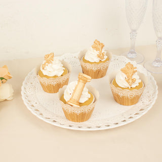 Create Vintage Charm with Wood Grain and Lace Print Cupcake Wrappers