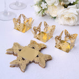 50 Pack | 4inch Mini Metallic Gold Butterfly Cupcake Wrappers