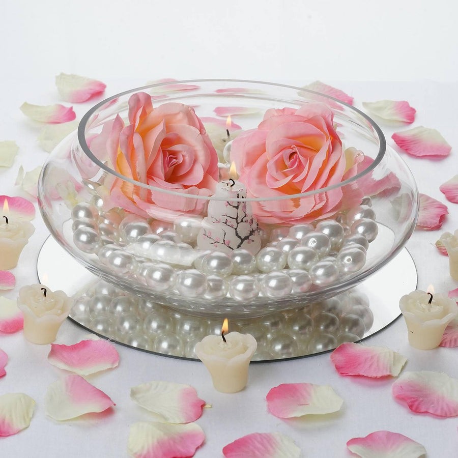 10inch Floating Candle Glass Bowl Centerpiece, Multi Purpose Table Decor