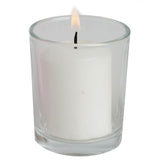 12 Pack | White Votive Candle & Clear Glass Votive Holder Candle Set#whtbkgd